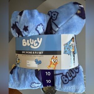 Bluey 3-Piece Robe & PJ Set boys size 10